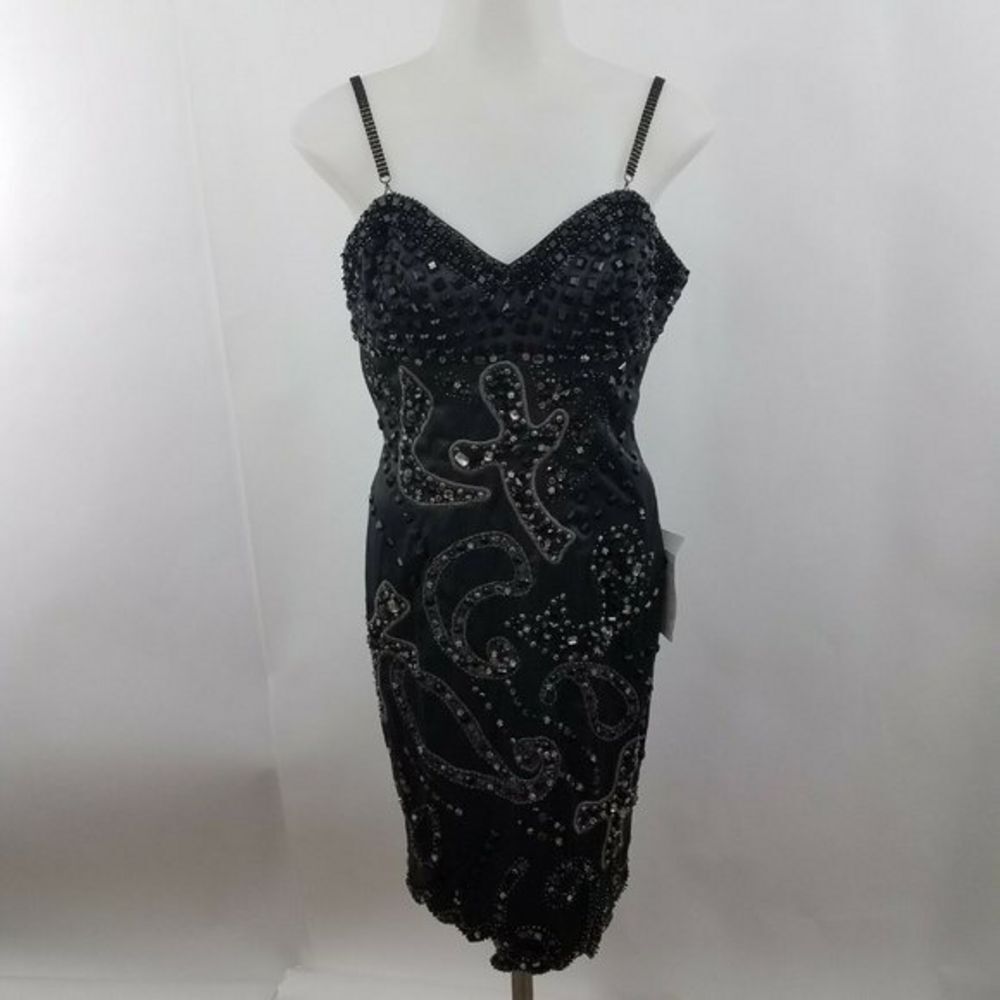 Mandalay Lord & Taylor Gray Beaded Spaghetti‎ Strap